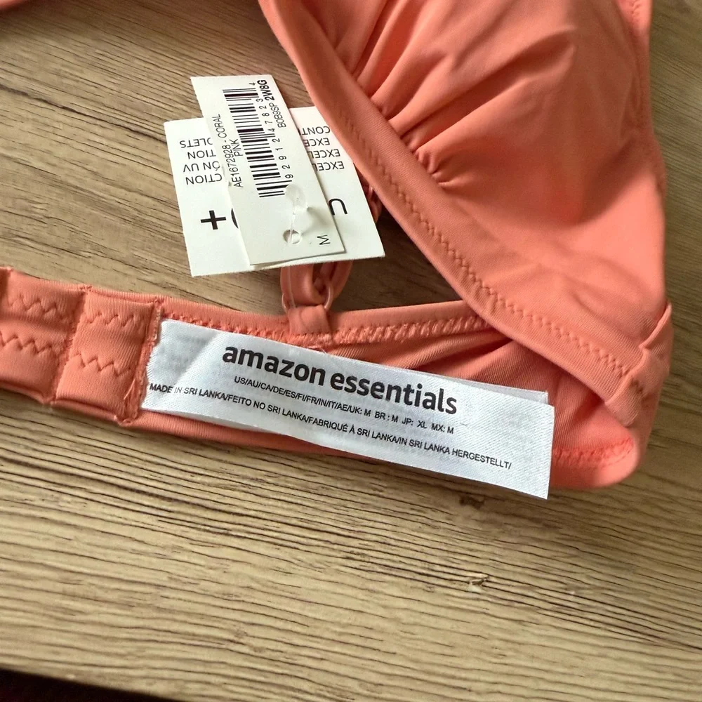 Amazon Essentials Coral Bikini Top